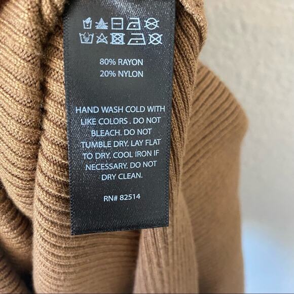 House of Harlow Camel Brown Bodycon Sweater Dress Size Medium - Picture 7 of 7